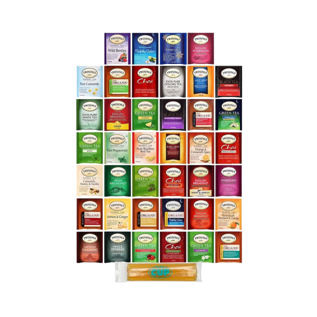 Twinings Assorted Tea Variety Pack – 40 ct Hot Tea Sampler