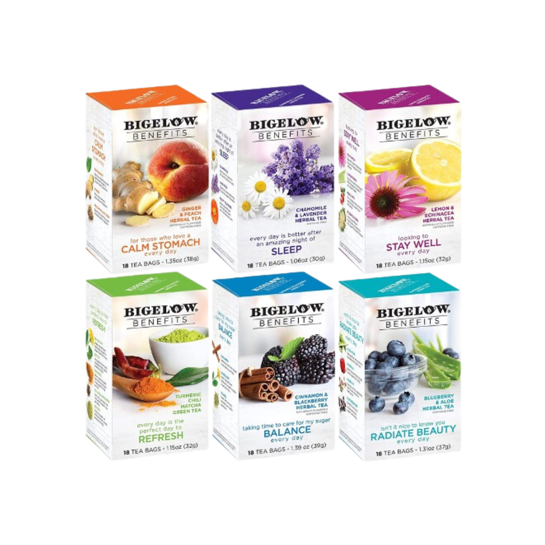 Bigelow Tea Benefits Wellness Teabag Variety Pack