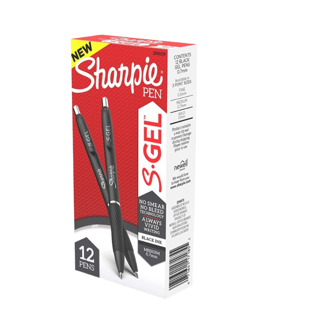 Sharpie S-Gel Pens – Medium Point (0.7mm)