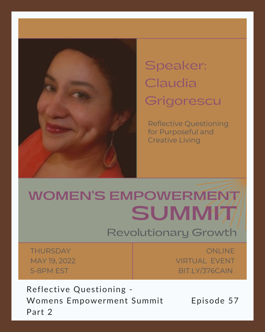 Episode 57: Claudia Grigorescu on Reflective Questioning – Womens Empowerment Summit Part 2